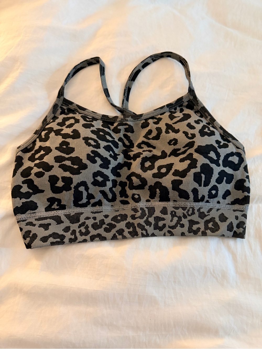 SHEIN Taupe and Black Leopard Seamless Sports Bra + Leggings Set - Picture 2 of 5